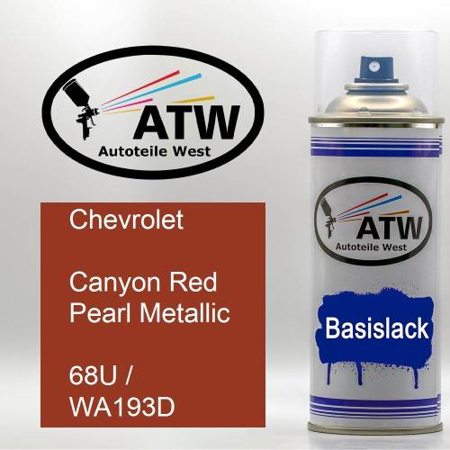 Chevrolet, Canyon Red Pearl Metallic, 68U / WA193D: 400ml Sprühdose, von ATW Autoteile West.